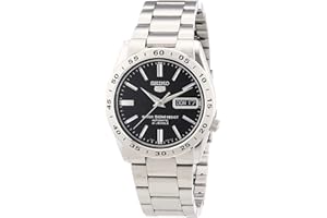 Seiko Mężczyźni Automatic Zegarek, Srebrny/Czarny, 37 mm