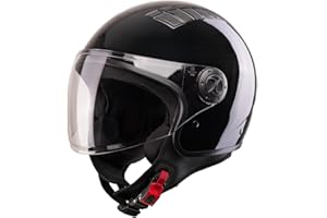 ‎VINZ VINZ Como Jethelm mit Visier ECE 22.06 Zertifiziert | Roller Helm Mopedhelm Für Motoroller & Vespa | Herren & Damen | Motorradhelm in XS-XL | Erhältlich in 4 Farben