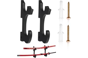 UINNOSSVC Sword Wall Mount Sword Hook Wall Mount Katana Sword Stand Wall Mount Sword Wall Holder Samurai Sword Hanger Sword Mount Wall Adjustable Display Weapon Rack for Samurai Sword Light Saber (Double Layer)