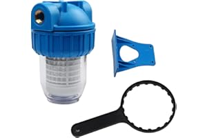 Yuecuu® Prefiltro per acqua, filtro da 1/2" con inserto filtro lavabile per pompe da giardino, fattoria e acque domestiche
