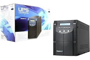 Powercool Smart UPS 2000VA 2 x UK Plug, 4 xIEC,RJ45 x 2, USB LCD Display