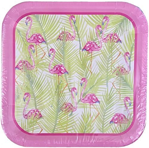 Parrot Jungle Plastic Tablecloth Paper Plates &amp; Napkins Set 14