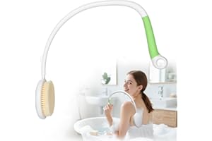 FANWER Spazzola per schiena con manico lungo, ergonomica, con setole morbide, per tutte le parti del corpo, per tutti i tipi di pelle, esfoliazione morbida, miglioramento della salute della pelle