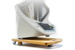 STAFECO® Gleitbrett für den Thermomix TM5 TM6 Rollbrett Slider müheloses Verschieben & sicherer Stand Geöltes Brett (Geölte 1)