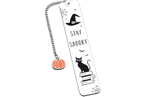FLEURE ESME Halloween Boo Basket Stuffers for Women Kids Spooky Basket Stuffers for Her Him Halloween Boo Basket Stuffers Bookmarks Gifts Spooky Season Book Marker for Reading Women Funny Halloween Bookmark