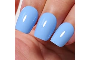 Ozzeal Smalto Semipermanente Unghie Blu, 15ML Blu Chiaro Smalti Semipermanenti Per Unghie Primavera Estate Smalto Gel Unghie UV Soak Off Led UV Gel Nail Polish
