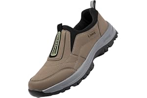 GENERISCH Baskets pour homme - Grandes tailles - Chaussures de sport sans lacets - Chaussures d'extérieur à enfiler - Antidérapantes - Chaussures de loisirs - Chaussures de sport larges - Chaussures de fitness