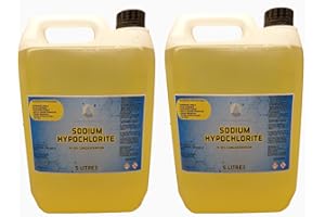 CUSTOM CHEMICAL SUPPLIES Sodium Hypochlorite Sodium Hypochlorite 10L (2X5L) - High Strength (14-15%) Brick, Driveway & Patio Cleaner - | Bleaching Agent | Odour Removal | Black Spot Removal & More