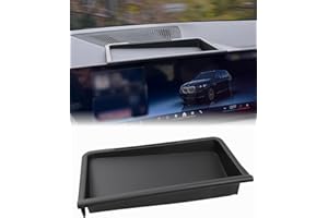 SHSBSCAR X5 X6 X7 Cruscotto Vassoio di stoccaggio, per BMW X5 G05 X6 G06 X7 G07 2023 2024 (Fit 12,3 "&14,9" Touch Screen) Navigazione schermo posteriore Vassoio di stoccaggio Organizzatore Accessori