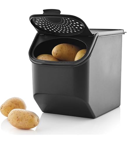 TUPPERWARE Zwiebel-Lager 5,5L schwarz Vorratslagerung + Joghurtbecher Küche, Haushalt & Wohnen