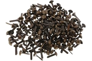 B BAOSITY F Fityle 200 Pezzi di Fissaggio in Metallo Parigino con Chiusure a Testa Tonda Scrapbooking per Artigianato di Carta , Bronzo