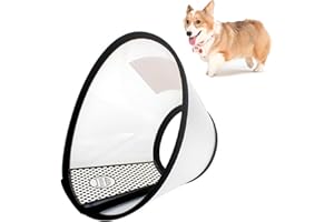 DNSHAN Adjustable Pet Cone Collar for Dogs and Cats - Soft and Comfortable Anti-Bite Recovery Collar for Post-Surgery Wound Healing - Dog Cone, Cat Cone, and Dog Donut Collar,XL