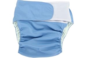 LEINGGG Windeln für Erwachsene, groß, verstellbar, waschbar, wiederverwendbar, für Erwachsene (Farbe : Blau)