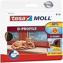 Tesa TesaMoll Standard I-profiel tochtstrip wit 6 m x 9 mm