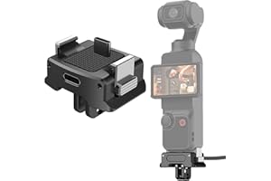 WEWOGA Osmo Pocket 3 Mise en Charge Adaptateur Base Rapide Libérer Base avec Deux-Griffe 1/4 Vis pour Trépied Compatible pour DJI Osmo Pocket 3 Type-C Bureau Mise en Charge Base Accessoires