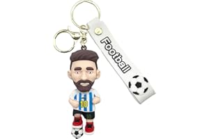AUTOZOCO Llavero Messi, Lionel, Merchandising, Llavero Deportivo de Messi, Souvenir, 8.5 cm, Silicona