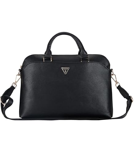 Sacoche Ordinateur GUESS X - 15 Pouces Look Saffiano Noir, Unisexe Et Tendance