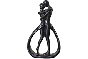 PIGPIGFLY Para przytulanek, figurki dekoracyjne, dekoracja salonu, domu, nowoczesna abstrakcyjna rzeźba artystyczna, dekoracja biura, żywica poliestrowa, prezent (piaskowiec)