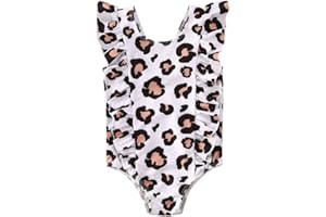 Geagodelia Costume da Bagno Intero Neonata Bambina 0-7 Anni Smanicato Stampati Cartoon Carino Bikini Bimba Multicolori