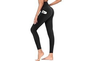 TNNZEET Leggings Damen High Waist mit Taschen Sporthose Blickdicht Sportleggins Lang Weiche Yogahose Elastische Hosen Sport Gym Laufhose