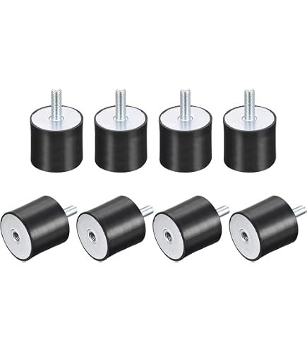 Lot De 8 Silentblocs Amortisseurs De Vibration M8 - Dimensions D25mm X H20mm - Filetage Mâle/femelle - Pour Machine, Compresseur, Générateur