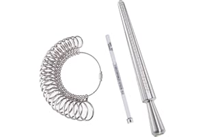 Meowoo Ring Sizer UK, A-Z Ring Measurement Tool Set, Ring Sizer for Measuring Rings Diameters, Finger Gauge Jewellery Sizing Tools for Women Men