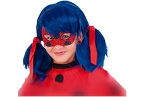 RUBIES - Miraculous Officiel - Masque / Loup pailleté Ladybug pour enfant. Idéal pour Carnaval, Halloween ou aniiversaire LadyBug Miraculous