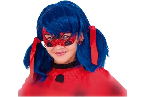 RUBIE'S Miraculous Officiel - Masque/Loup pailleté Ladybug pour enfant. Idéal pour Carnaval, ou aniiversaire LadyBug