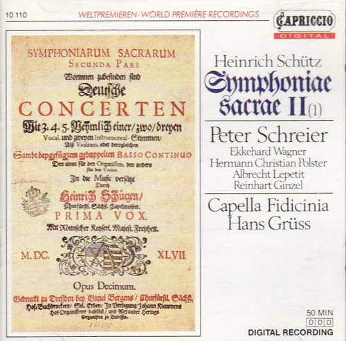 Preisvergleich Produktbild Schütz, Symphoniae Sacrae 2