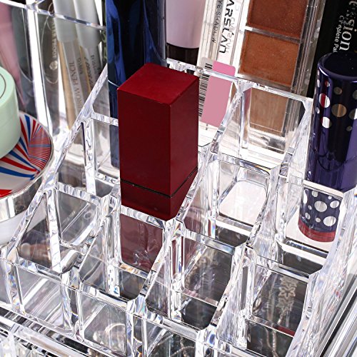 HOMFA Elegant Kosmetik Organizer Make up Kosmetik Aufbewahrung Makeup mit 4 Schubladen und 16 Abteile - 3