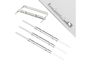 YXHZVON 90 pezzi File Fastener, Pressini Fermafogli, Fermacarte di Carta da 8 cm in Metallo a 2 Fori per Raccoglitore di Carta a Fogli Sciolti, Accessori per la Casa, Il Lavoro e la Scuola, Argento