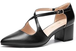 DREAM PAIRS Zapatos de tacón Cerrados para Mujer.