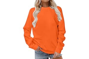 AMhomely Sweatshirt for Women Autumn Winter Casual Loose Long Sleeve Shirts Ladies Crewneck Dressy Graphic Sweatshirts Pullover Tops for Work Officce Sale Clearance UK Size S-5XL