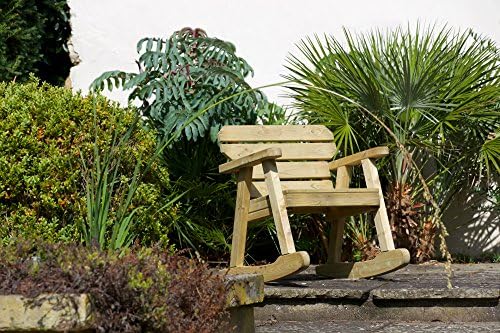 HGG - Wooden Rocking Chair - Wooden Chairs for Garden - Rocking Chair Outdoor