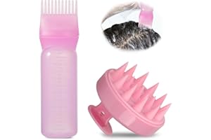 Lithyc Confezione Da 2 Applicatore Olio e Massaggiatore Capelli, Flacone Volumetrico Per Colore, Strumento Per Lo Styling