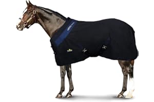 Coperta Box Cotone Horses Maddy 2-105 - NERO/BLU-145 - 145 cm