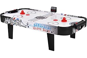 ‎GOPLUS GOPLUS Airhockey Tisch, 42 cm Air Hockey Spieltisch mit Elektronischem Punktezähler & Motor, Lufthockey Tisch inkl. Pucks & Pushers & Tor, Tischhockey aus Holz, für Kinder & Erwachsene, für Zuhause