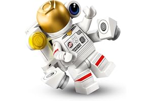 BRICK FLIP Astronauta en el paseo espacial (Spacewalking Astronauta), Lego Minifiguren Serie 26 (Series 26 Space), figura coleccionable, juego completo con soporte y accesorios, CMF (col26-1)
