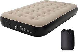 Pefitqap Single Air Mattress, 2025 Upgrated NO SOCKET NEED-ONE CLICK INFLATE Single Airbed with Built in Electric Pump,Self-inflatable Blow up Mattress as Guest Bed/Camping Mattress,190x98x25cm