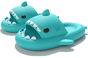 Sisttke Hai Hausschuhe Kinder Badelatschen Shark Sildes Slippers Mädchen Jungen Cute Sandalen Sommer Badeschlappen rutschfeste Pantoletten Dusch Badeschuhe Strand