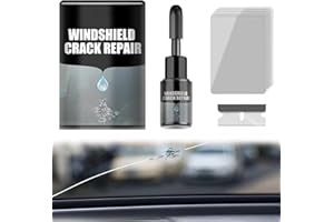 Rakiuty Kit de Reparación de Parabrisas,20ml Kit de Reparación Parabrisas Automóvil,Auto Glass Nano Repair Fluid,Liquido Parabrisas Coche,e para Astillas,Grietas