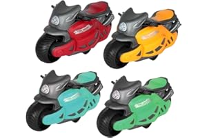 SHDIEHJFMLDH 4 Pièces Moto Modèle Jouet,Tirez Jouet de Moto,Jouet Moto en Alliage,Mini Jouet de Moto,pour Les GarçOns Et Les Jeux éDucatifs pour Filles,Cadeau De FêTe d'anniversaire