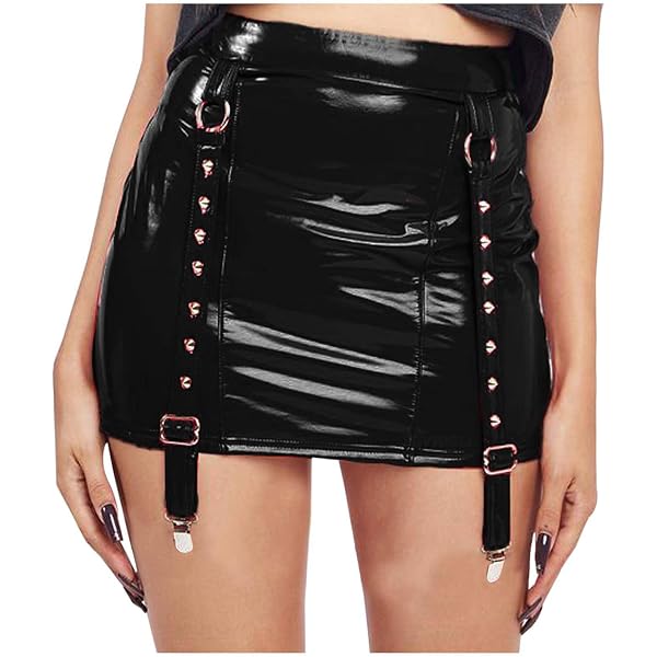 Mini Jupe Courte Sexy Femme - Simili Cuir Moulant | Noir, Rouge, Rose | Pour Soirée Ou Club