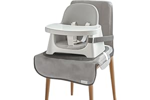 Minnebaby Extra Large Booster Chair Protector Cover, Dining Chair Seat Cover for Booster Seat, Grey