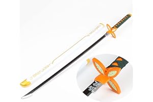 LIUD Samurai Schwert Holz Demon Slayer Katana Kochou Shinobu Katana Anime Geschenk Für Fans& Sammler Geburtstagsgeschenk Cosplay Schwert Halloween Prop Waffe/104cm (Color : White Scabbard)