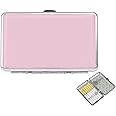 Cigarette Case, Pink Leather Silm Cigarette Box for Women Ladies (Pink)