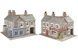 Metcalfe PN117 N Gauge Corner Shop & Pub Card Kit - Stone