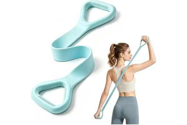 Träningsband med 8 figurer, stretchband för yoga, pilates och ryggträning