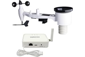 ECOWITT GW3002 Stazione meteo, 7 in 1 stazione meteorologica wireless con sensore esterno WS69 + Gateway WiFi/Cavo 3 in 1 GW3000 con porta per scheda SD, previsioni meteo per il giardino di casa 868