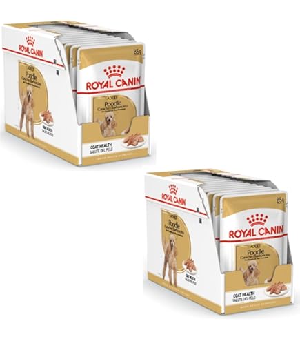 Royal Canin Poodle Adult | 4 stuks | 4 x 12 x 85 g | natvoer voor volwassen poedels | ter ondersteuning van de vacht | optimale dagelijkse voeding | vanaf 10 maanden